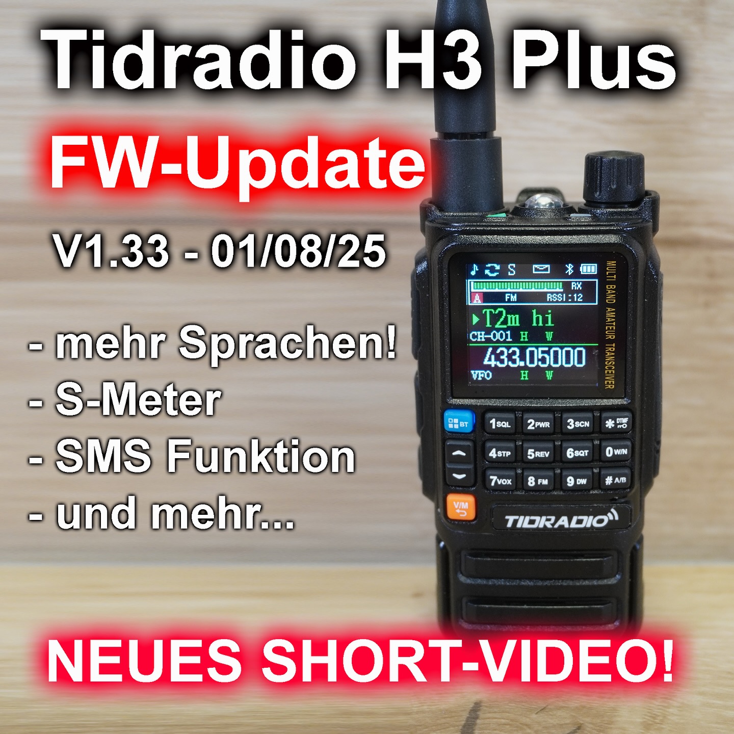 Kleines YT-Shortvideo zum FW-Update des Tidradio H3 Plus. Link: https://youtube.com/shorts/57LAVA9U544 #hamradio #tidradio #freenet #pmr446 #technik #videos #blackout #amateurfunk #Jedermannfunk #Funkfreunde #h3plus
