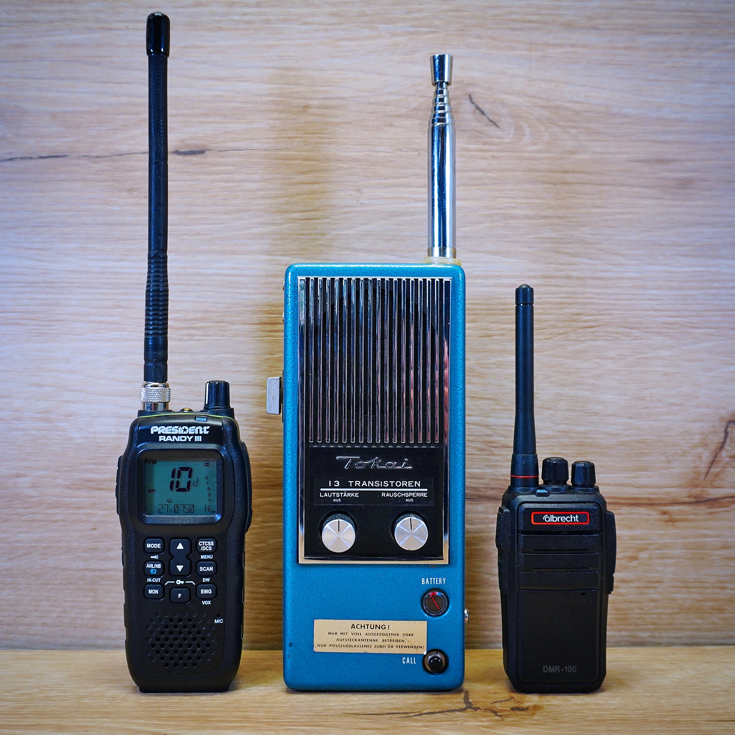 Jedermannfunk: Damals und heute... President Randy 3 - Tokai TC1607D aus den 70ern - Albrecht DMR-100 #cbfunk #blackout #outdoor #hobby #albrecht