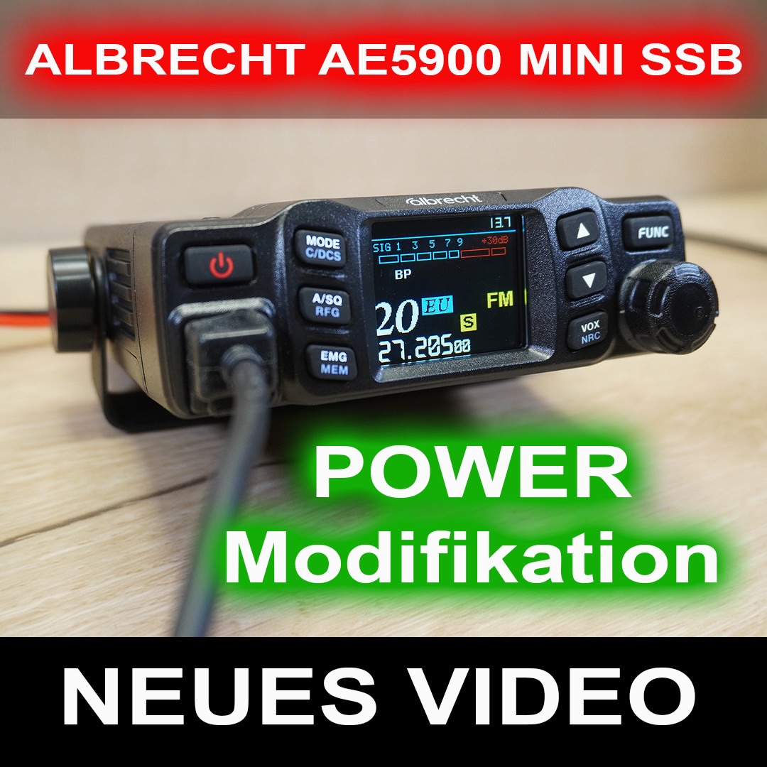 Power Modifikation für die Albrecht AE5900 MINI SSB! Neues Video: https://youtu.be/-0ZV3LuYcmc
#cbfunk #albrecht #AE5900 #Blackout #outdoor