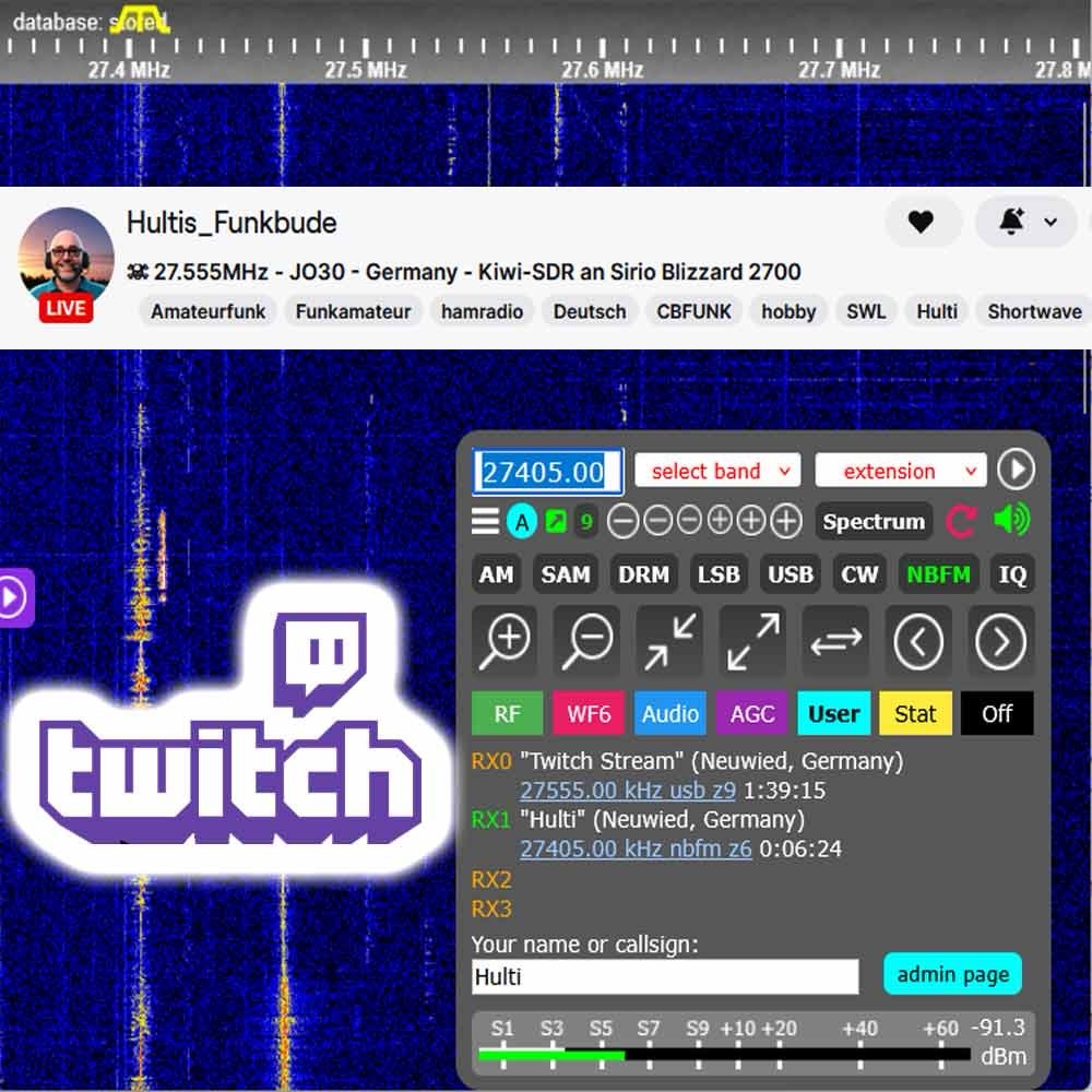Meinen kleinen Twitch.TV Kanal findet ihr hier: https://www.twitch.tv/hultis_funkbude  #cbfunk #hamradio #outdoor #twitch #blackout