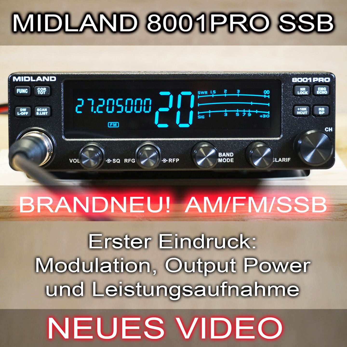 Neues Video zum brandneuen MIDLAND 8001 PRO für den CB-Funk:  https://youtu.be/jC5rYDuq03k #midland #albrecht #cbfunk #amateurfunk #blackout