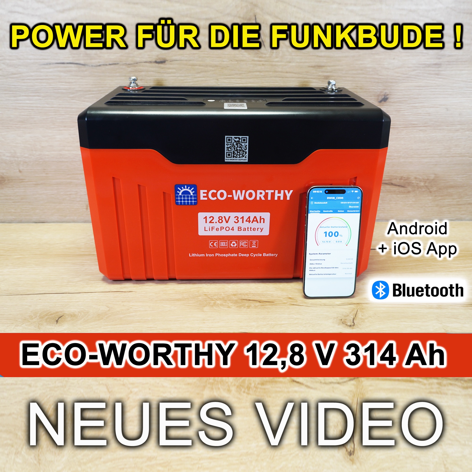 Moin Funkfreunde! Neues Video online: Ich zeige euch meine neue LiFePO4-Batterie von ECO-WORTHY (12,8 V / 314 Ah) mit Bluetooth, App-Steuerung und smarten Schutzfunktionen. Technik, die begeistert! Genau das richtige Teil für meine Funkbude. https://youtu.be/7Tzhg7RRuSI?si=g3AIcuTuATKU6EXf
#ecoworthy #blackout #lifepo4 #amateurfunk #cbfunk