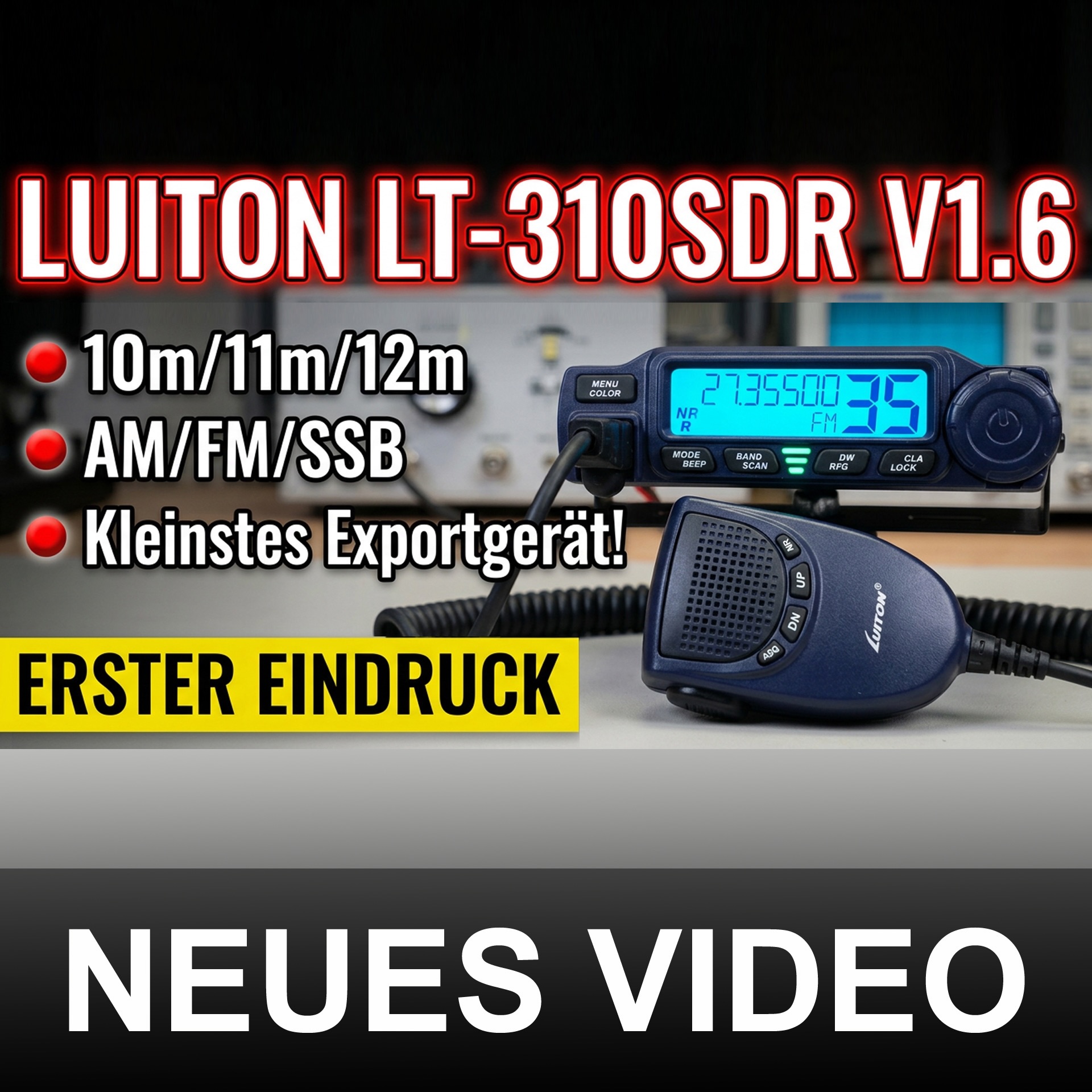 Im neusten Video verschaffe ich mir einen ersten Eindruck vom Luiton LT310SDR V1.6 LINK: https://youtu.be/ihUR-II0Whg #cbfunk #hamradio #Luiton #outdoor #blackout